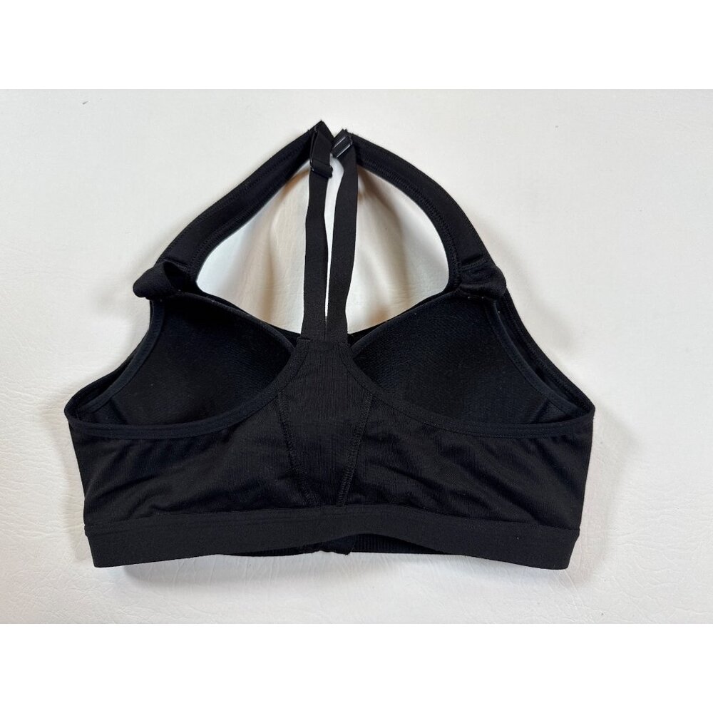 Victoria Sport Black Front Close Padded Sports Bra Crossover Style 32B (FF381) - Picture 3 of 5